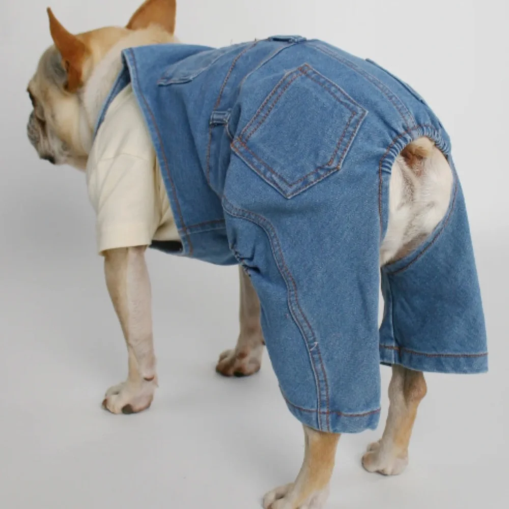 Pet Clothing Outfitters Denim Dog Overalls